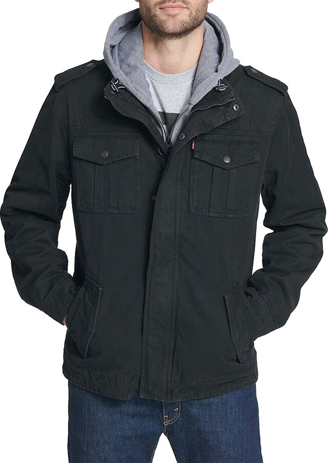 Levi's Faux Shearling Lined Bib Utility Jacket