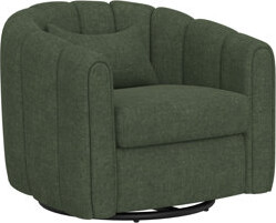 Hokku Designs Wooden Frame & Metal Base 360 Degree Swivel Glider