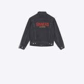 Thumbnail for your product : Balenciaga Classic denim jacket with "destroyed" effect on collar