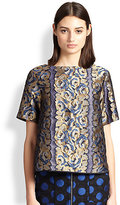 Thumbnail for your product : Suno Boxy Metallic Jacquard Top