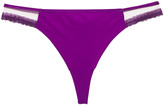 Thumbnail for your product : La Perla Metallic Lace-trimmed Stretch-jersey And Tulle Low-rise Thong