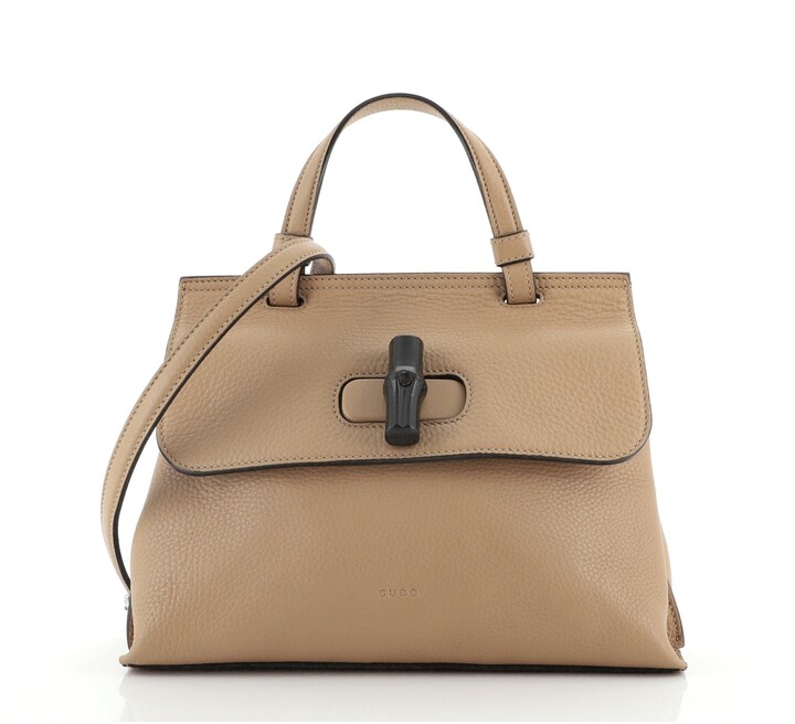Gucci Bamboo Daily Top Handle Bag Leather Small ShopStyle
