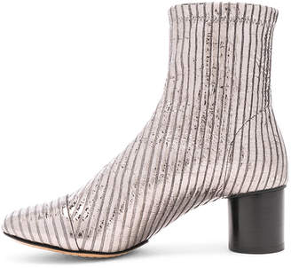Isabel Marant Leather Datsy Boots in Silver | FWRD