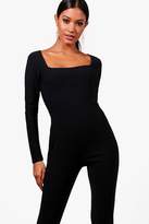 Thumbnail for your product : boohoo Square Neck Unitard