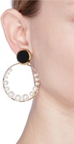 Thumbnail for your product : Anton Heunis Swarovski pearl detachable hoop disc earrings