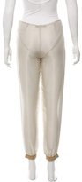 Thumbnail for your product : Miu Miu Embellished Chiffon Pants