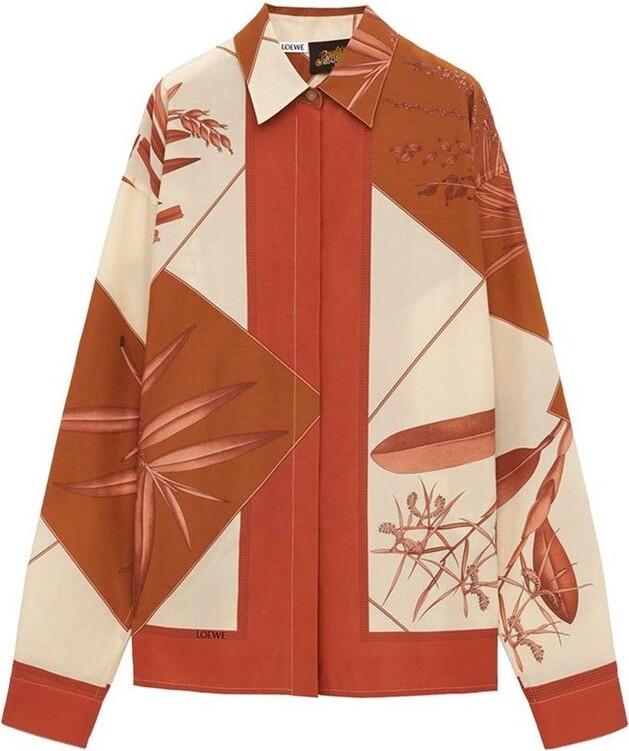 Loewe X Paulas Ibiza Leaf Printed Shirt