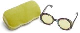 Thumbnail for your product : Gucci Glitter-stripe Round Acetate Sunglasses - Black Multi