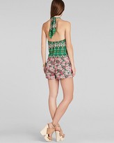 Thumbnail for your product : BCBGMAXAZRIA Romper - Casli Printed Crossover