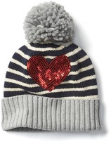 Thumbnail for your product : Gap Pom-pom heart beanie