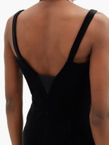Thumbnail for your product : Galvan Eclipse Sweetheart-neckline Velvet Jumpsuit - Black
