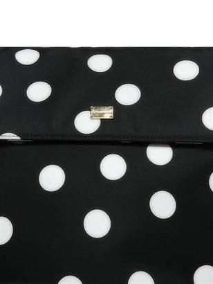 Dolce & Gabbana Dots Print Nylon & Leather Backpack