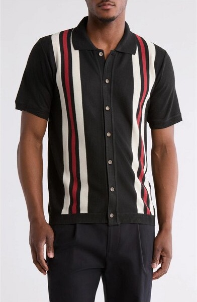 TR PREMIUM TRPREMIUM-TRNS-514-SSlimFitSweaterKnitPoloBLACKM