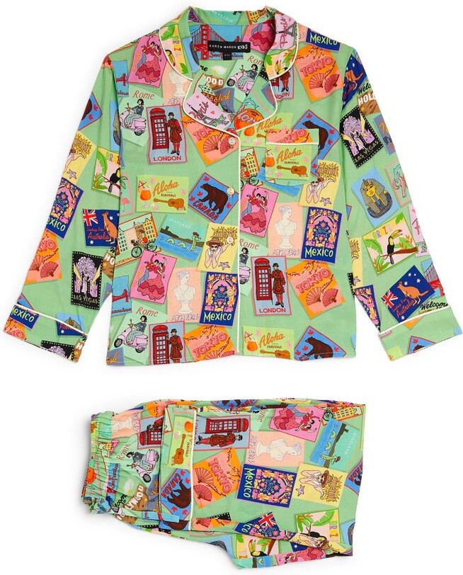 Karen Mabon Kids Wish You Were Here Pyjama Set (2-9 Years