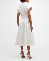 Thumbnail for your product : Alexis Jaden Buckle-Waist Pleated Midi Dress