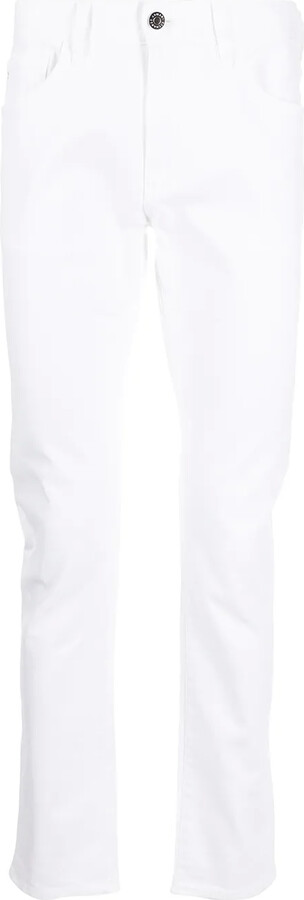 Armani Exchange Logo-Patch Slim-Fit Jeans
