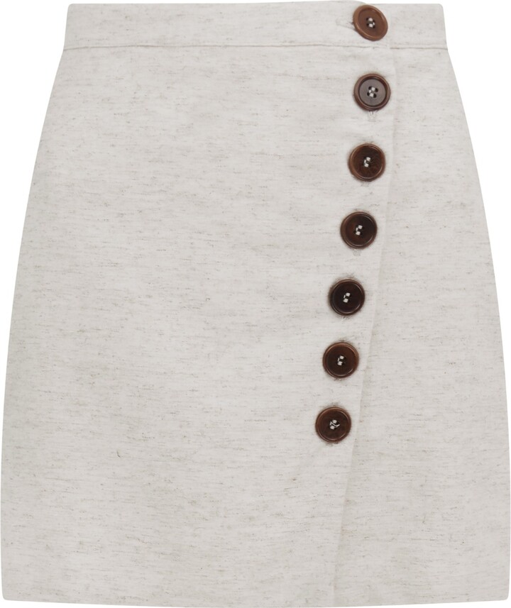 Piccoli - Petite Mooca Linen Mini Skirt - ShopStyle
