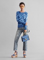 Thumbnail for your product : MICHAEL Michael Kors Sketch-Print Cropped Jeans