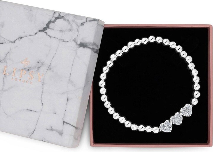 Debenhams Lipsy Bracelet Jewellery Rose Gold Pink Heart Bracelet