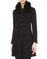Thumbnail for your product : Andrew Marc New York 713 Andrew Marc Posh Luxe Honeycomb Textured Coat, Black