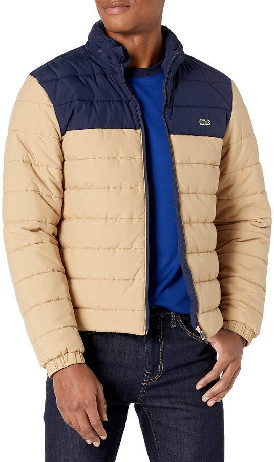 Lacoste mens Full Zip Crinkle Taffeta Hooded Jacket - ShopStyle