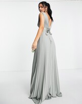 Thumbnail for your product : ASOS Tall ASOS DESIGN Tall Bridesmaid pleated cami maxi dress with satin wrap waist