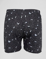 Thumbnail for your product : ASOS Jersey Boxers In Monochrome With Leopard Print 3 Pack SAVE