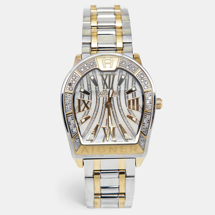 Aigner Mother of Pearl Stainless Steel Diamond Verona A01200 Women's  Wristwatch 24 mm - ShopStyle Watches