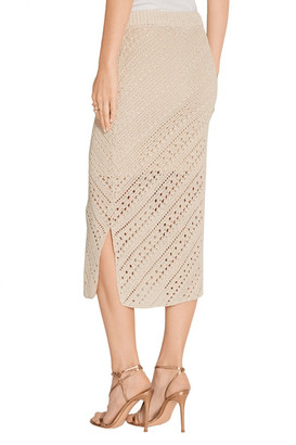 Altuzarra Millier Crochet-knit Pencil Skirt - Cream