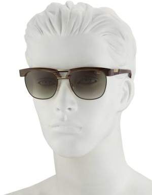 Cazal Half-Rim Aviator Sunglasses