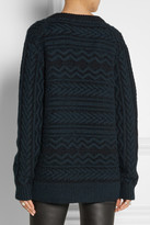 Thumbnail for your product : Proenza Schouler Two-tone cable-knit cashmere sweater