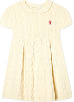 Thumbnail for your product : Ralph Lauren Classic pleated cable knit dress 3-24 months