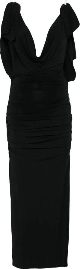 ATTICO Ruched Maxi Dress