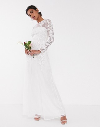 asos edition floral applique wedding dress