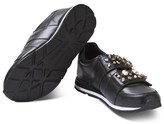Thumbnail for your product : Dolce & Gabbana Black Trainers with Gold Embellished Straps