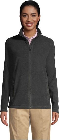 Lands' End Lands'EndWomen'sFull-ZipMid-WeightFleeceJacket-Medium-DarkCharcoal