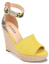 bamboo scallop espadrille platform sandals