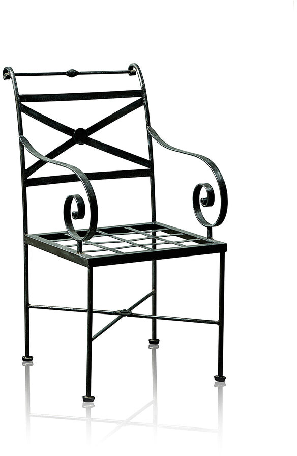 Trilogy Furniture Napoli Wrought Iron Carver, Without Cushion