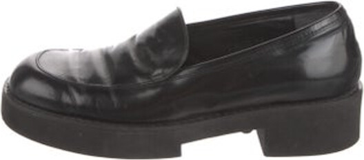Clergerie Patent Leather Loafers Brown Round-Toes Designer