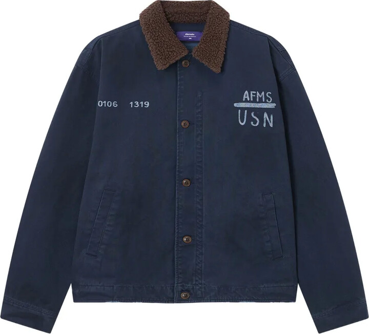 aftermaths Logo-Print Shirt Jacket