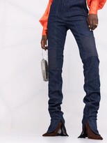 Thumbnail for your product : LaQuan Smith Moto high-rise skinny jeans