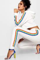 Thumbnail for your product : boohoo Rainbow Trim Jogger