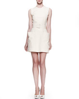 Thumbnail for your product : Alexander McQueen Patch-Pocket Twill Dress, Straw