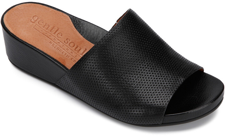 gentle souls judith leather wedge slides