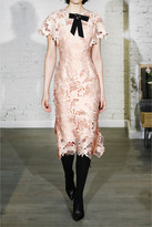 Thumbnail for your product : Lela Rose Ruffled Guipure Lace Dress - Blush