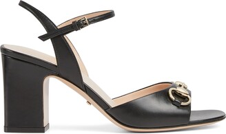 Gucci Horsebit 75 Mm White Sandals - ShopStyle