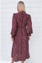 Thumbnail for your product : AX Paris Long Sleeve Midi Dress - Red