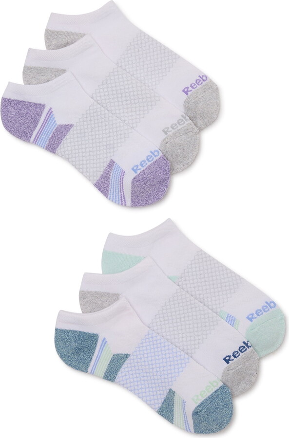 Reebok Women’s Target Cushion No Show Socks, 6-Pack