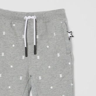 Burberry Star and Monogram Motif Cotton Jogging Pants