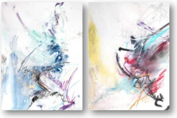 Poetry Set I by John Beard - 2 Piece Gallery Wrapped Canvas Print Set